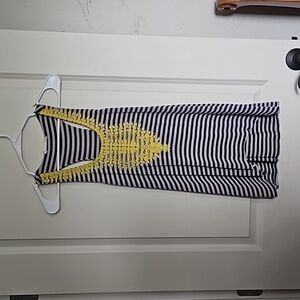Size Small Embroidered blue & gold tank